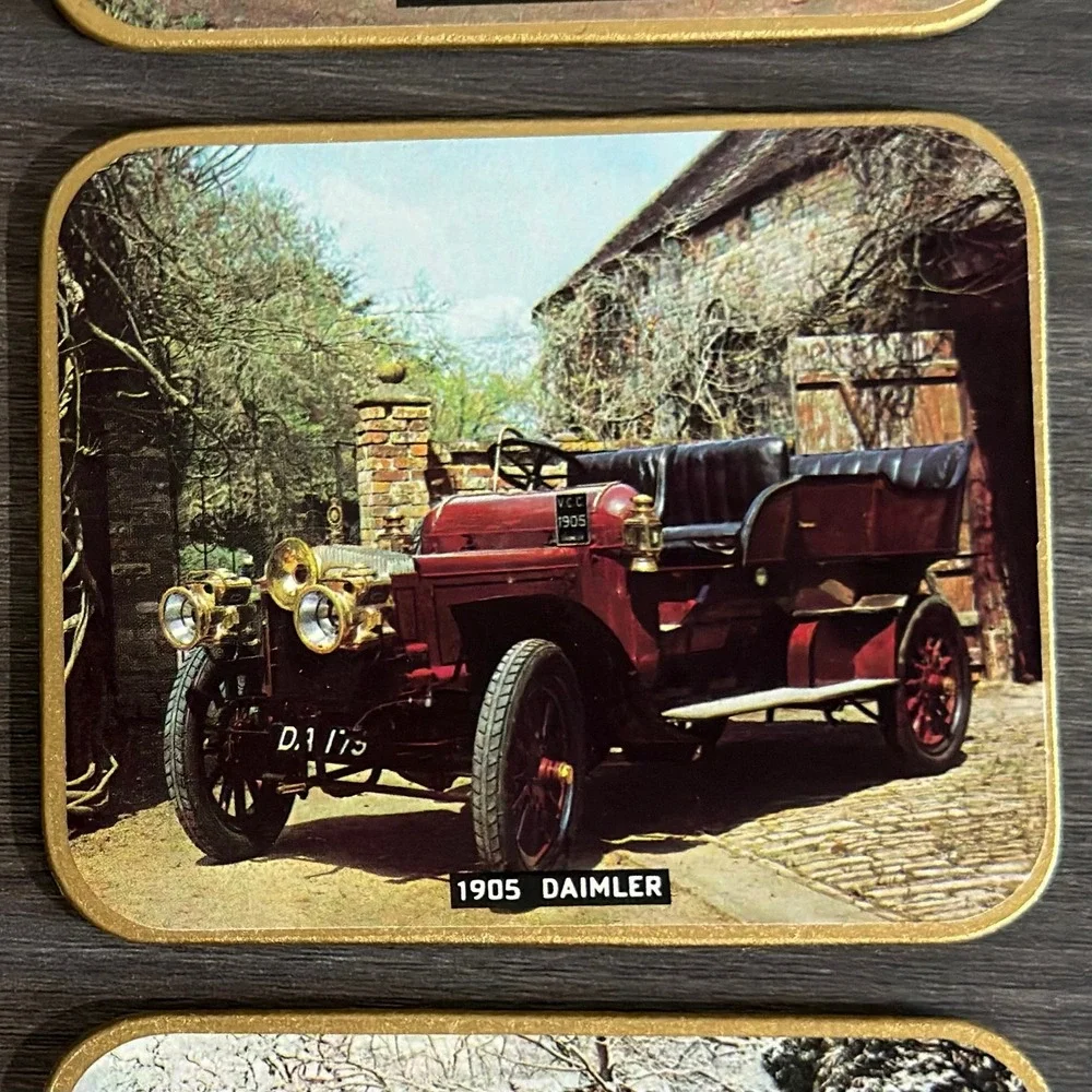 Vintage Jason Coasters Set 6 Antique Classic Cars Cork Back New‎ Zealand 1900s